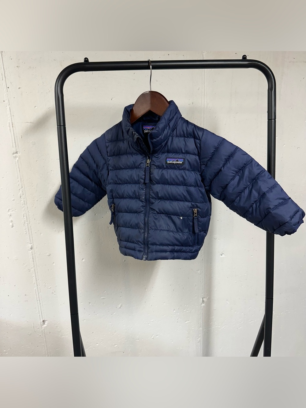 Patagonia Kids Navy Quilted Down Puffer Jacket